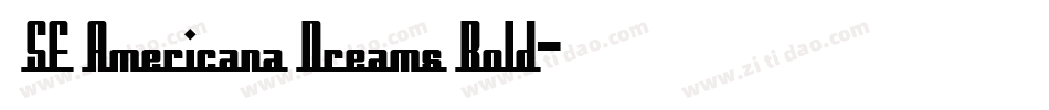  SF Americana Dreams Bold字体转换